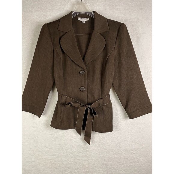 Studio 1 Jackets & Blazers - Studio 1 Womens size 12 Jacket / Blazer in Brown with Ribbon Belt